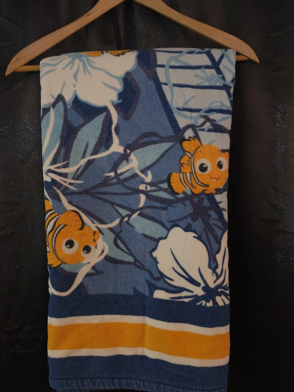 Vntg Disney Pixar Finding Nemo Beach Pool Bath Towel 100% Cotton 30